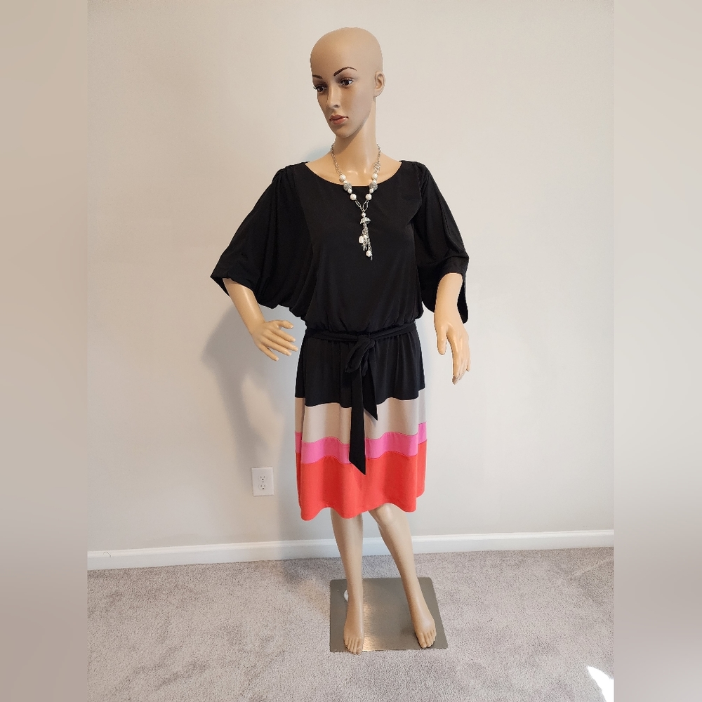 NWOT - Macy's Jessica Howard Blouson Tie-Waist Dress